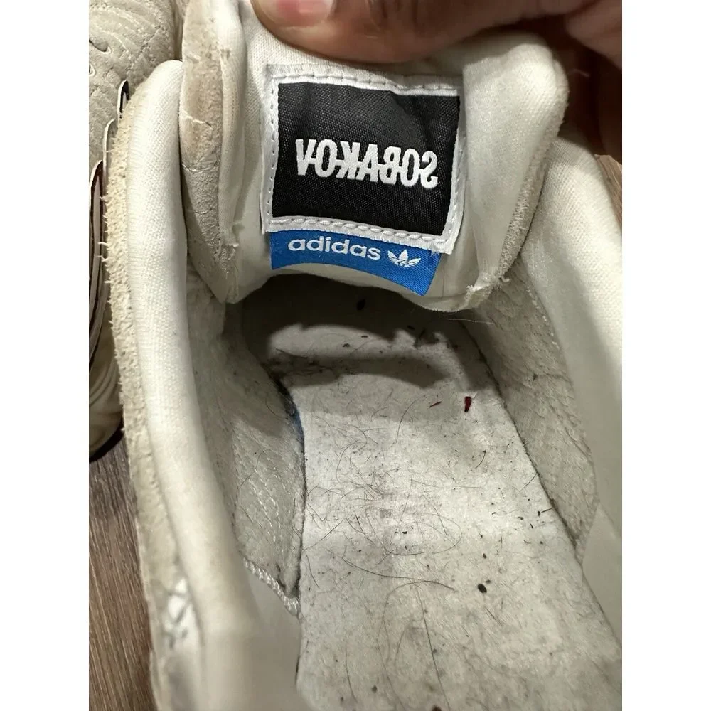 Size 8.5 Adidas Sobakov White‎ Collegiate Navy